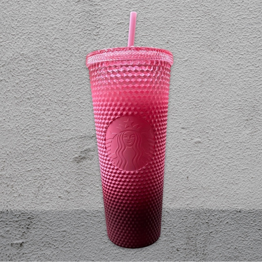 STARBUCKS Pink Blush Pink Ombré Studded - Venti 24oz- Holiday 2022